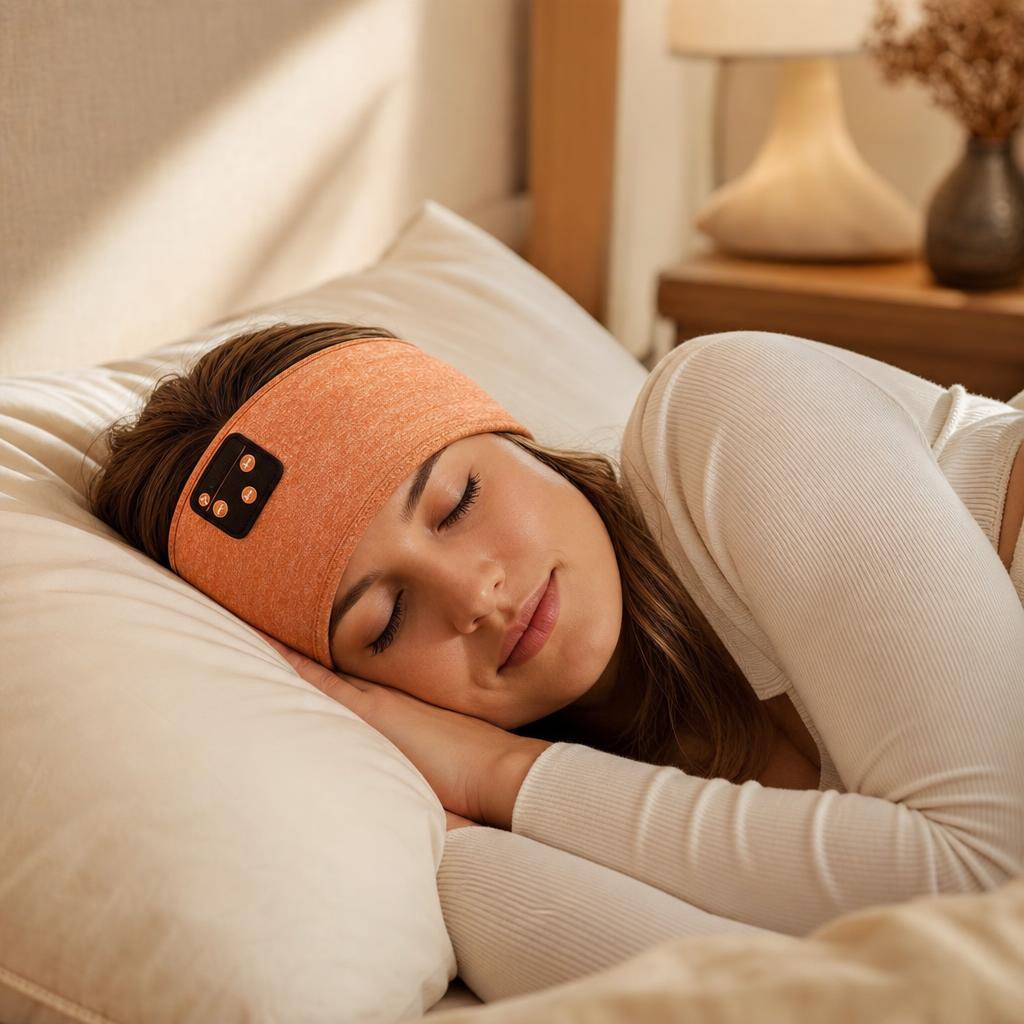 Diadema Bluetooth puesta para dormir